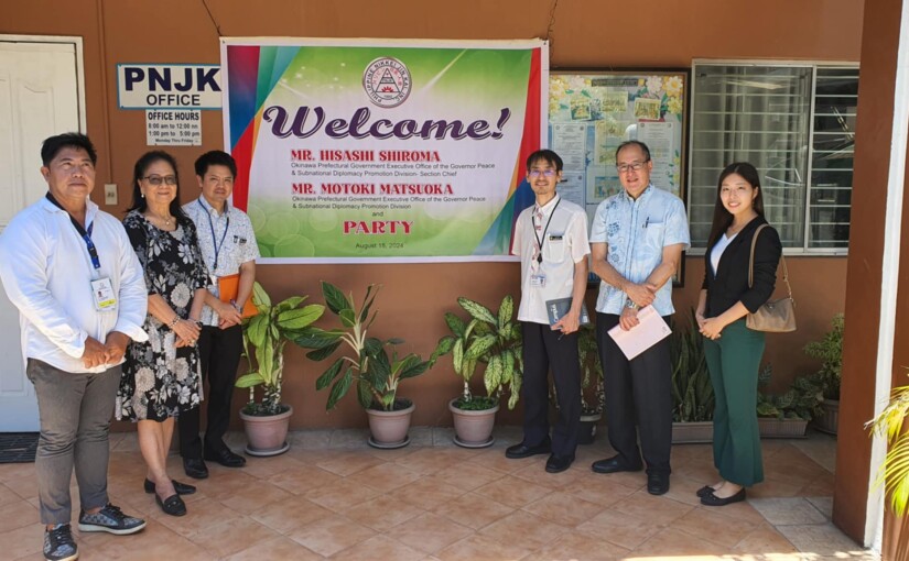 PNJK Inc. Welcome Okinawa Prefectural Government Executive Office of the Governor Peace & Subnational Diplomacy Promotion Division, MR. HISASHI SHIROMA (Section Chief) &  MR. MOTOKI MATSUOKA last August 15, 2024